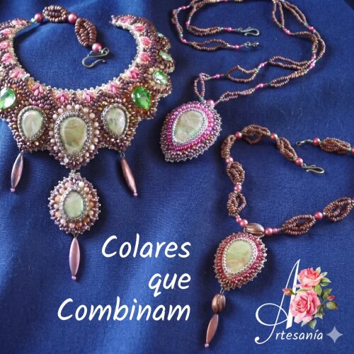 Brincos Femininos Esmeralda de Bordado com Miçangas Feito à Mã