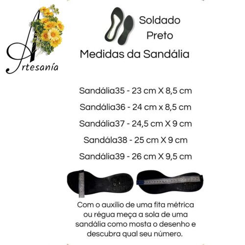 Sandália Rasteirinha Feminina Deusa Hera de Macramê Moda Atempo