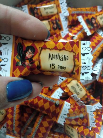 1 Balde com 300 Balas Harry Potter