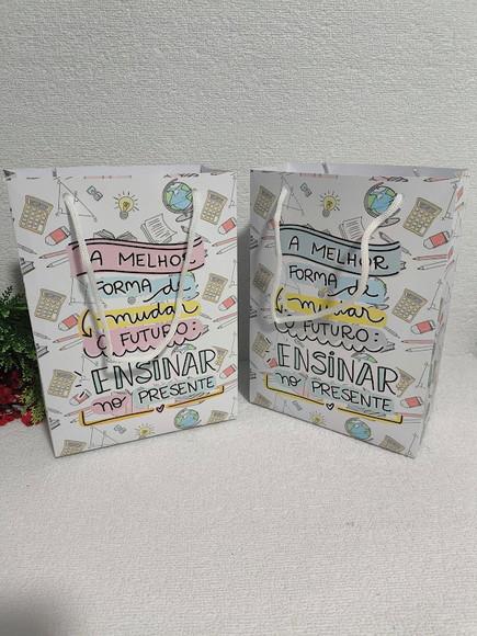 12 Sacolinhas Personalizadas Professores