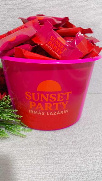 Balde com 100 Balas Sunset Party