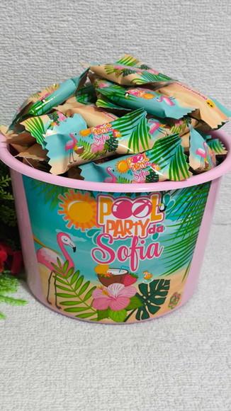 Balde com 100 Balas Pool Party
