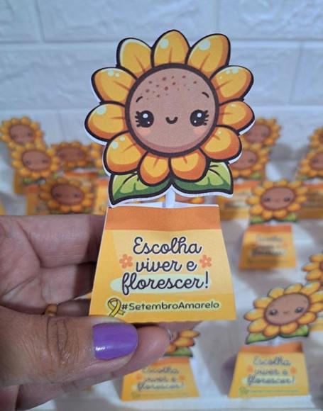 20 Pirulitos Girassol Setembro Amarelo