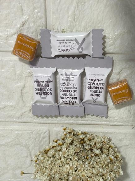 100 Caramelos Personalizados Janeiro Branco