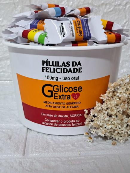 3 Baldes com 100 Balas Cada Pílulas da Felicidade