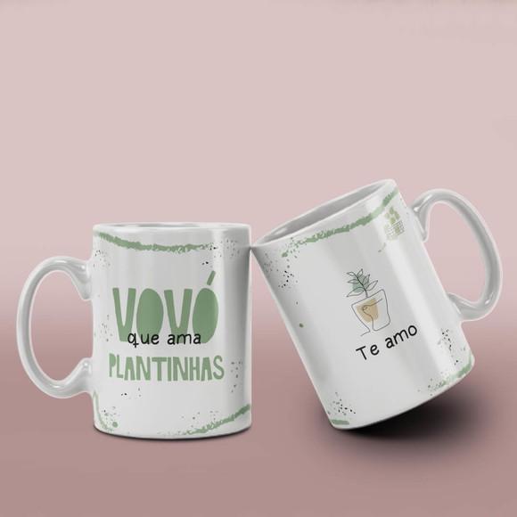 Caneca Personalizada Dia dos Avós - Vovó Que Ama Plantas