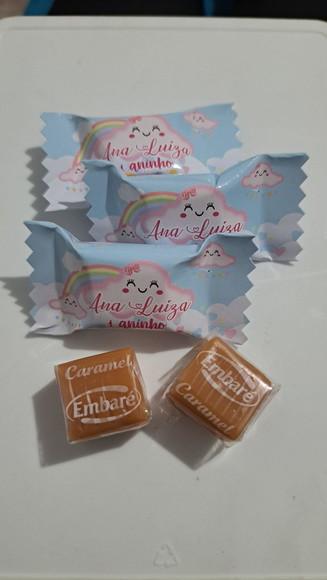 100 Caramelos Personalizados Chuva de Bênçãos