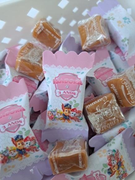 100 Caramelos Personalizados Menina Patrulha Canina