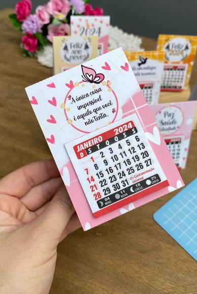 10 Mini Calendarios de Mesa Natal/ano Novo