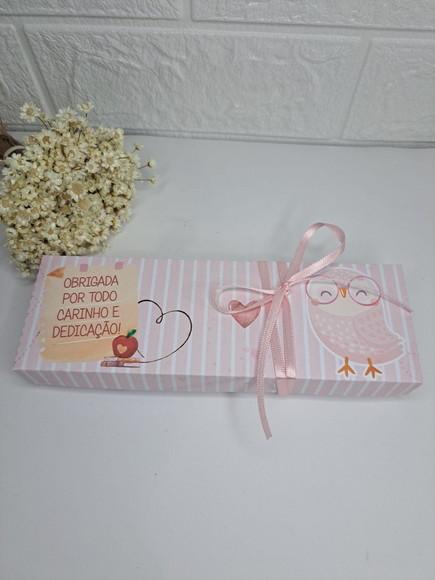2 Caixas para Bis Coruja Rosa