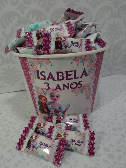 1 Balde com 100 Balas Frozen 2