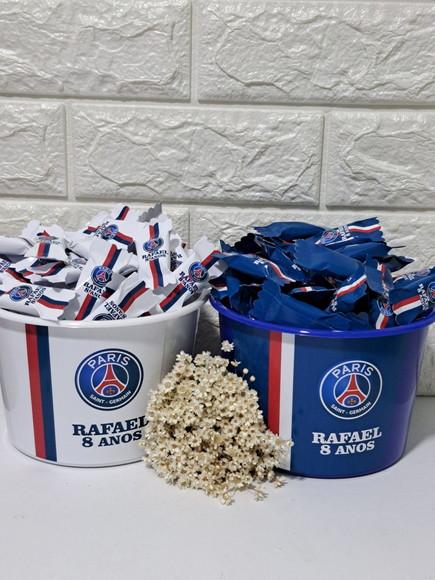 2 Baldes com 100 Balas Cada Futebol Psg