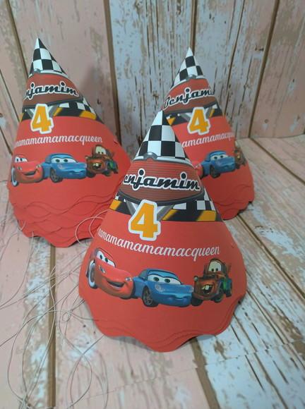 10 Chapéuzinhos de Festa Carros Disney