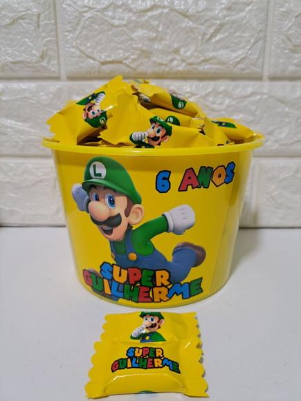 Balde com 100 Balas Luigi