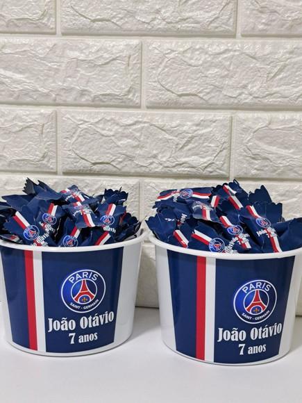 2 Baldes com 100 Balas Cada Futebol Psg