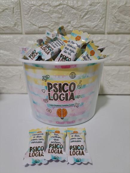 Balde com 100 Balas Psicologia