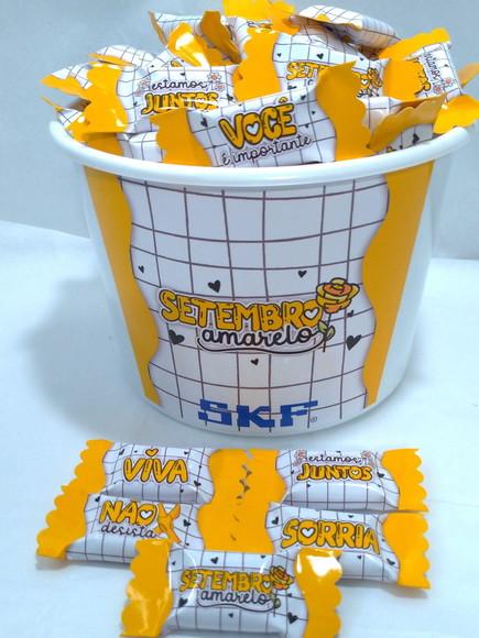 1 Balde E 100 Balas Setembro Amarelo