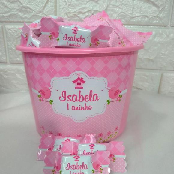 Balde com balas jardim encantado