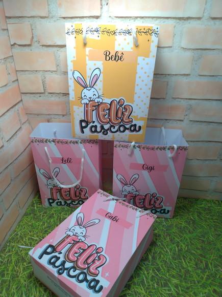 10 Sacolas Personalizada Páscoa