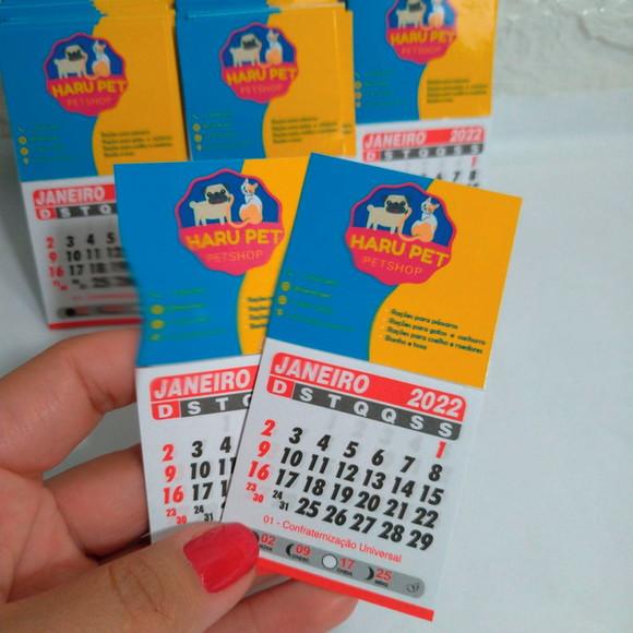 10 Mini Calendario Imã