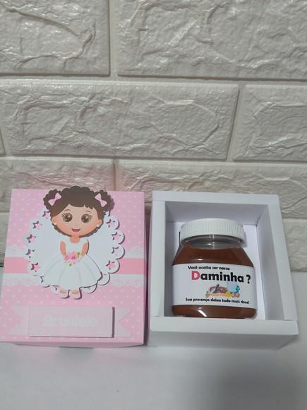 Convite caixa nutella DAMINHA