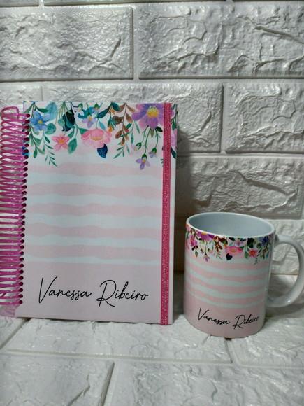 Kit agendas e caneca
