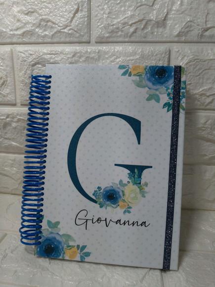 Agenda floral azul