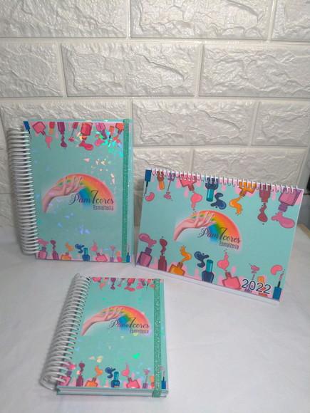 Kit agendas e calendario de mesa