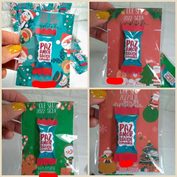 Cartão com Bala Natal