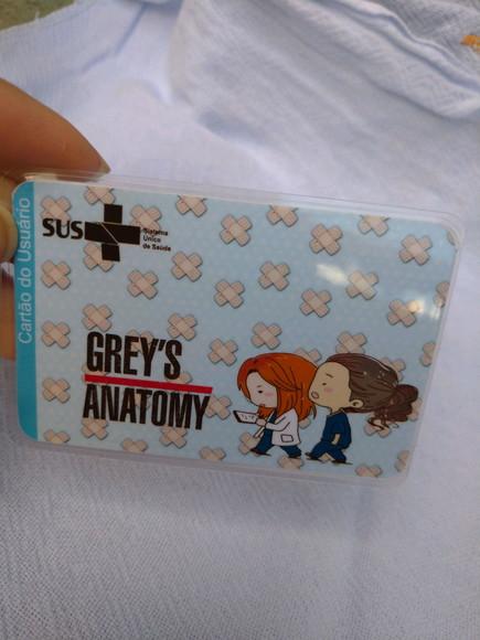 Cartão SUS personalizado Grays Anatomy
