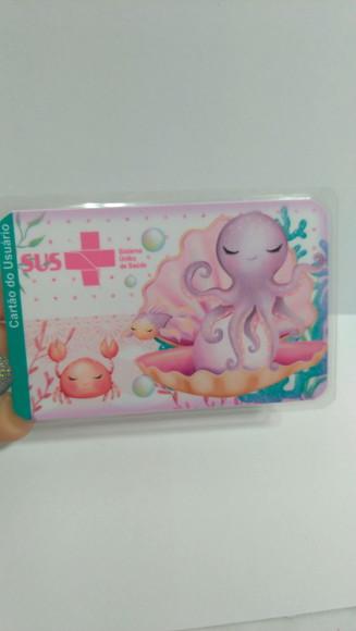 Cartão SUS personalizado fundo do mar