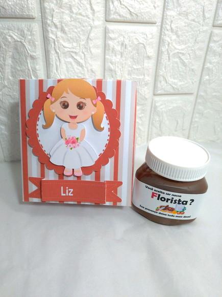 Convite caixa nutella FLORISTA