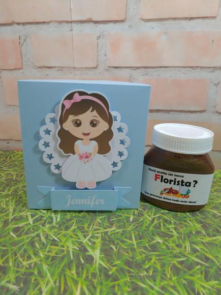 Convite caixa nutella FLORISTA