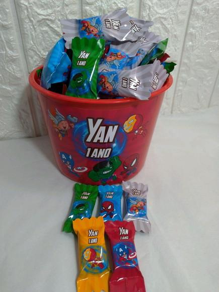 Balde com balas os vingadores baby