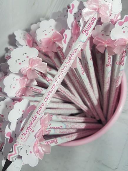 50 Lapis Personalizados Chuva de amor