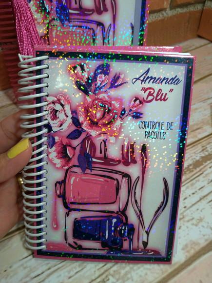 Caderno manicure controle de pacote mensal