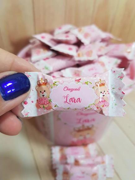 Bala Personalizada Ursinha Princesa