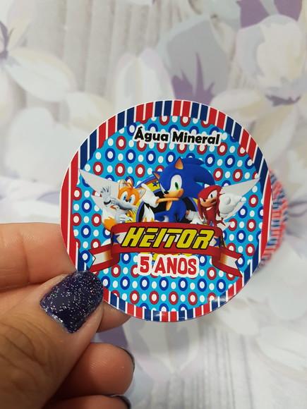 30 Adesivos para latinha sonic