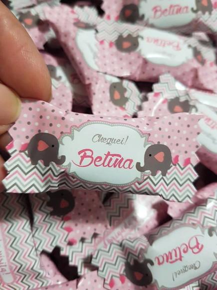 100 balas elefantinha rosa para nascimento