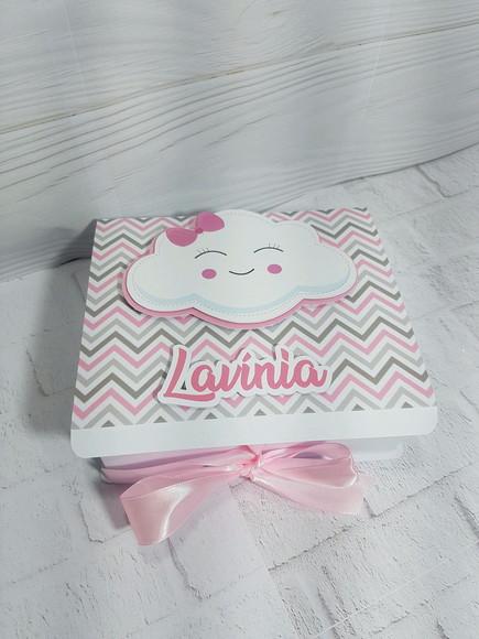 Caixa convite batizado MENINA