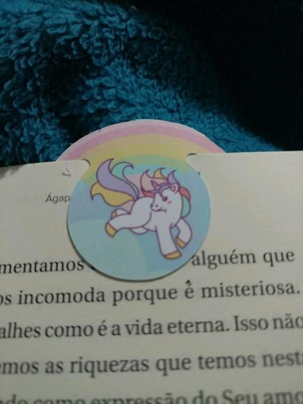 Marcador de página unicórnio