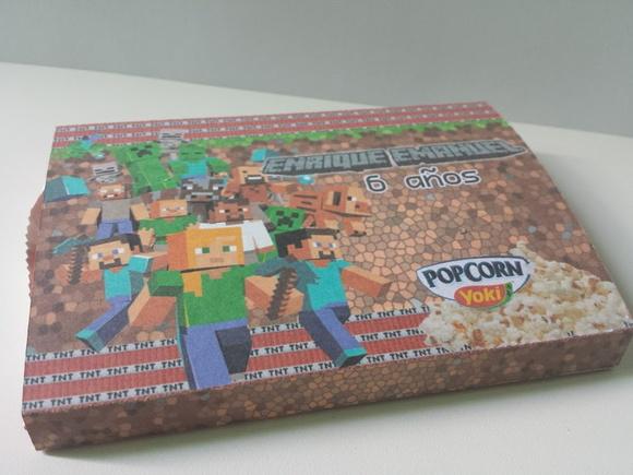 Mini Pipoca Personalizada Minecraft