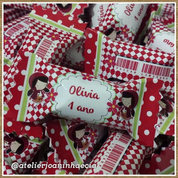 100 Balas Personalizada Chapeuzinho Vermelho