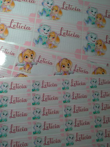 Kit Etiqueta Escolar - Patrulha Canina Menina