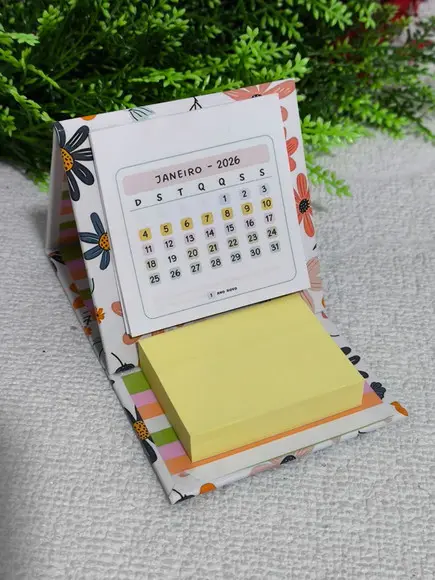 2 Mini Calendário com Postit