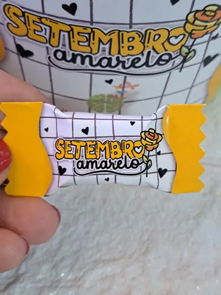 3 Baldes com Balas Setembro Amarelo