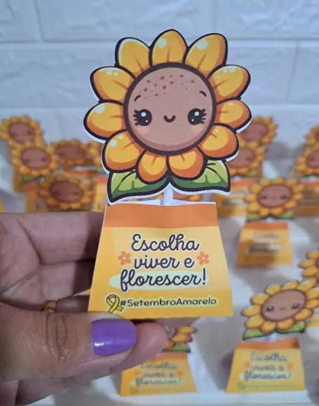 20 Pirulitos Girassol Setembro Amarelo