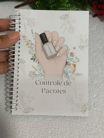 Caderno Manicure Controle de Pacote Mensal