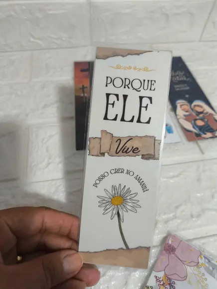 Marcador de Página Porque Ele Vive (10 Unidades)