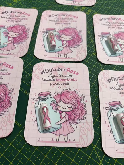 20 Cartões Mensagem Outubro Rosa